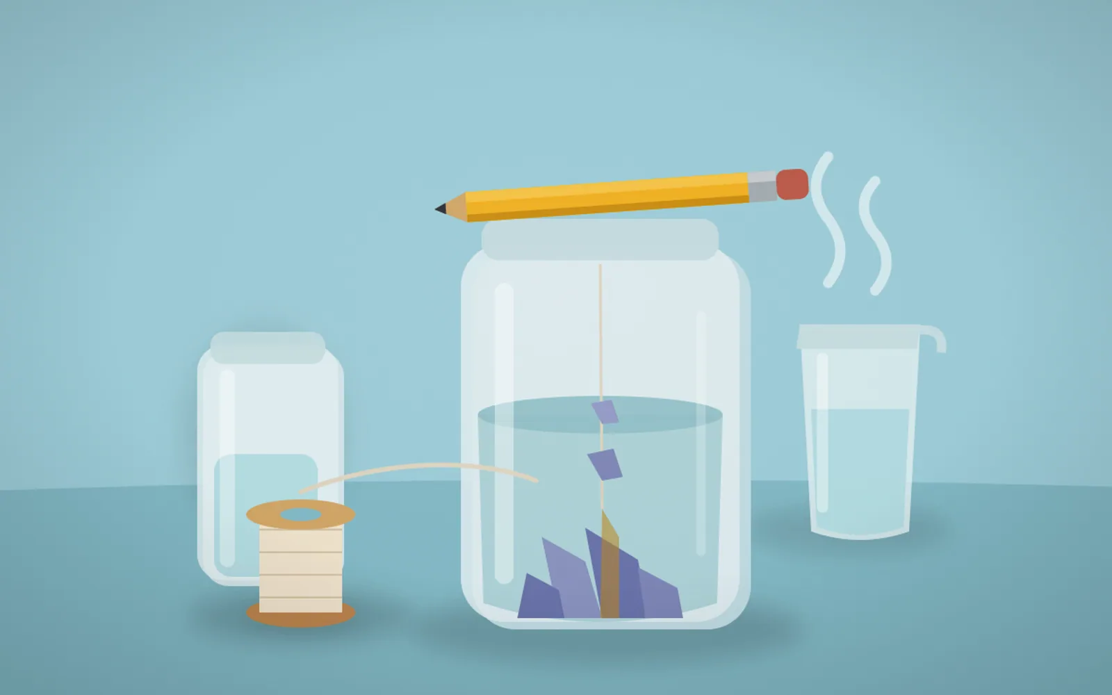 Crystal growing experiments