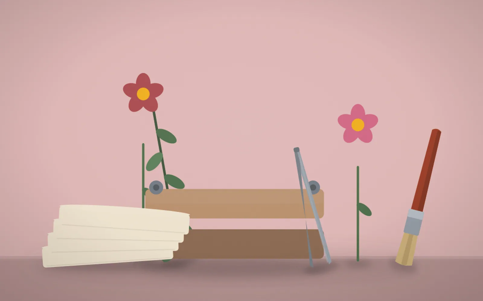 Pressed flower art